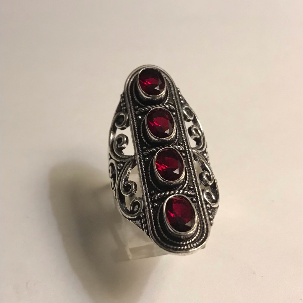Garnet 925 Sterling Silver Ring 115$